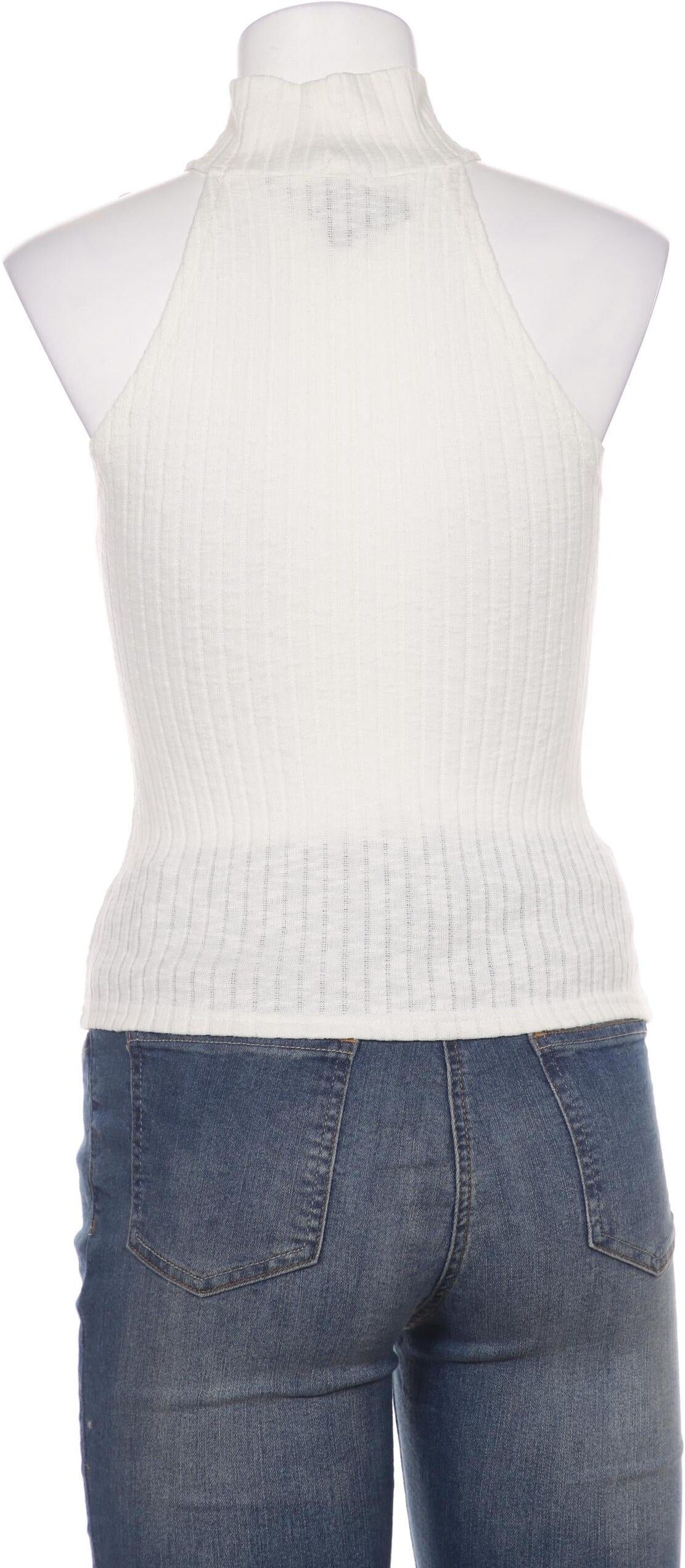 Fashion Union Damen Top, Weiß, Gr. XS (UK 6), Baumwolle / Synthetik / Elasthan - Second Hand