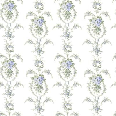 LoveShackFancy Rose Cheeks Blye Elysees Floral Cluster Wallpaper