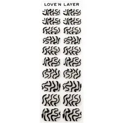 Love'n Layer Sweet Swirl Night Black Nail Sticker (20 Stück)