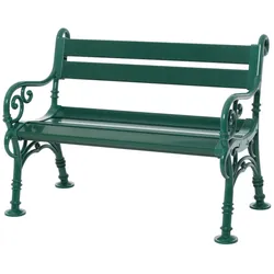 Proregal Gartenbank Curacao 2-Sitzer Grün HxBxT 85x115x60cm Witterungs- & UV-beständiger Kunststoff Parkbank Sitzbank Außenbereich Garten Balkon Terrasse