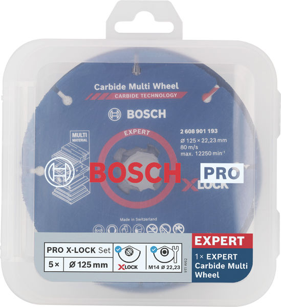 Bosch PRO Schneiden und Schleifen X-Lock Set, 125 x 1 x 22,23 mm 2608619374