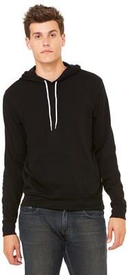 Bella + Canvas 3719 Sponge Fleece Hoodie in Black size 2XL B3719, BC3719