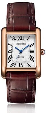 Quick Pick Pro Vintage Roman Square Quartz Watch For Women Elegant Retro Wristwatch coffee