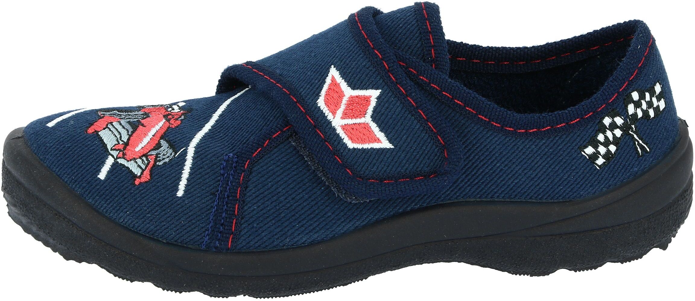 Hausschuh LICO "Hausschuh Sweet Boy", Jungen, Gr. 25, Textil, blau, Synthetik, Schuhe Hausschuh blau 25, Textil