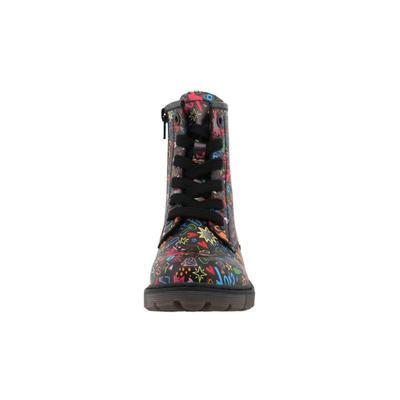 Stiefel TOM TAILOR "Tom Tailor Tall Boots", Mädchen, Gr. 28, schwarz multicolor, Polyurethan, Schuhe Stiefel