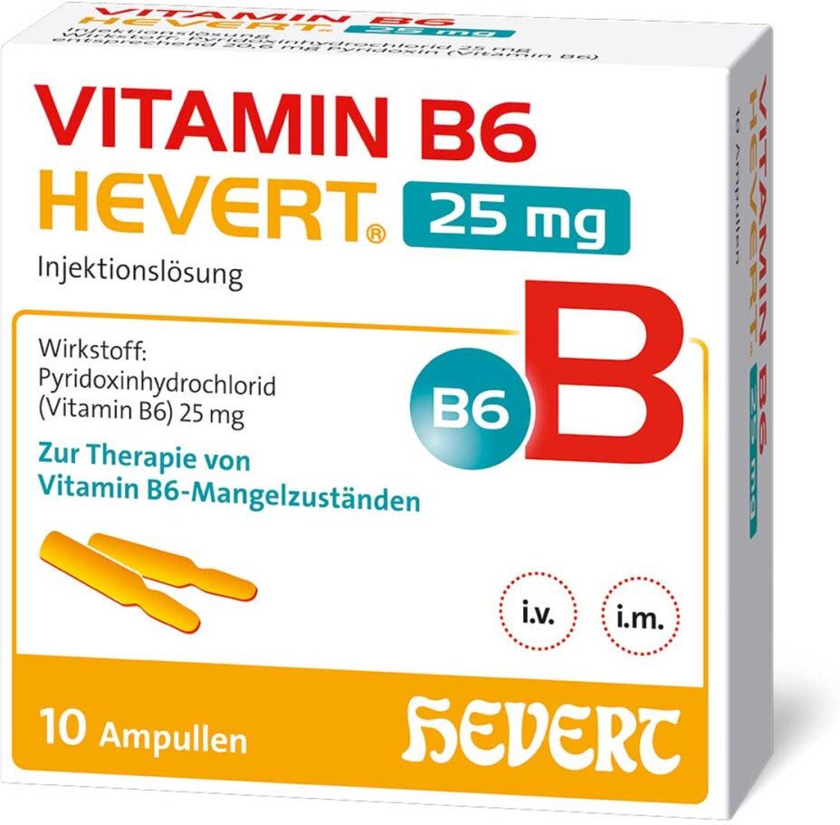 VITAMIN B HEVERT Vitamin B6 Hevert 25 mg Injektionslösung