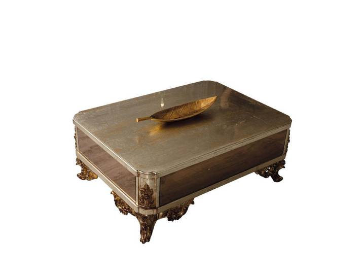 Xlmoebel Couchtisch Goldener Barock Rokoko Couchtisch aus vergoldetem Holz (Couchtisch), Hergestellt in Europa