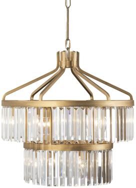 Varaluz Social Club 2-Tier Crystal Pendant - Havana Gold