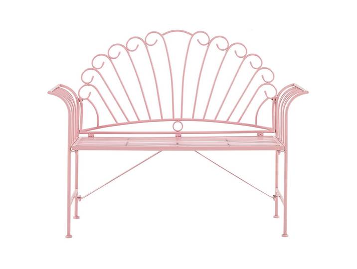GARTENBANK Metall 2-Sitzer rosa 125 cm Cavinia