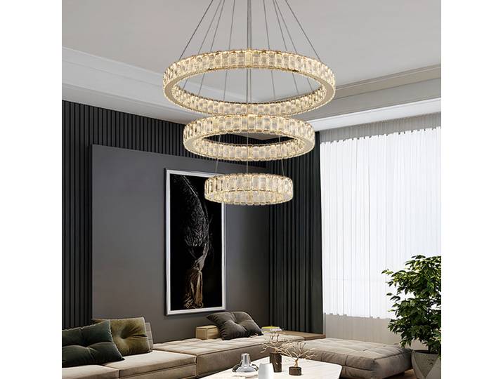 Nouvelle Arrivée Lustre LED en Cristal de Luxe, Suspension Moderne pour Villa, Salon, Salle à Manger, Chambre à Coucher, Luminaire de Plafond