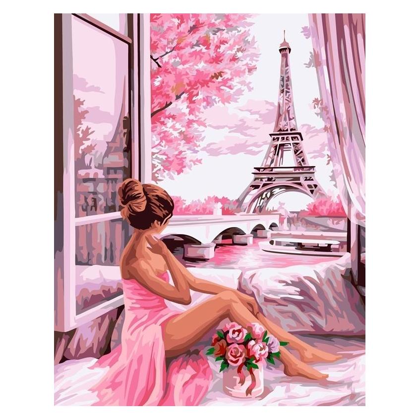 Koh-i-Noor Malen nach Zahlen 40x50 Mädchen mit Rosen (56585748)