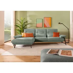 Segmüller Werkstätten Sofa inkl. Longchair Denise01 Stoff Niagara