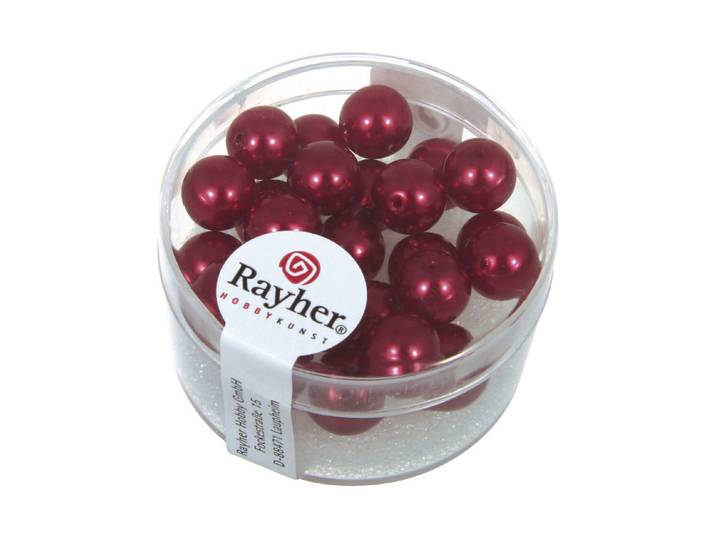 Rayher Renaissance Glaswachsperlen 8 mm 25 Stück