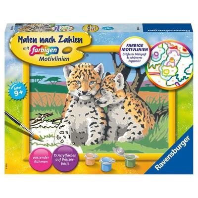 CreArt, Malen nach Zahlen Kinder - Kleine Leoparden