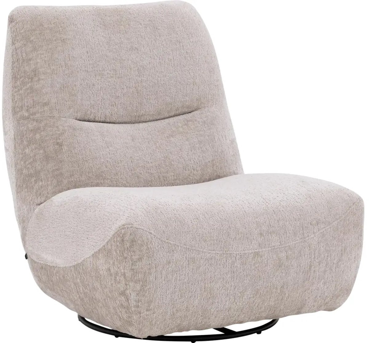 Goossens Fauteuil Ivy Lounge Stoel - Beige Stof