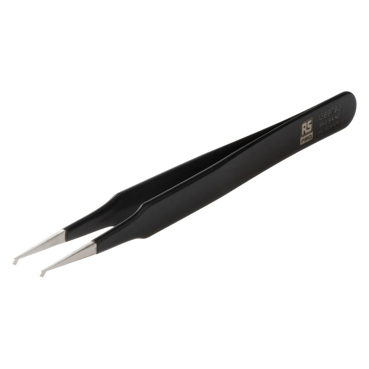 RS PRO ESD epoxy coated tweezers straight 120mm (1369763)