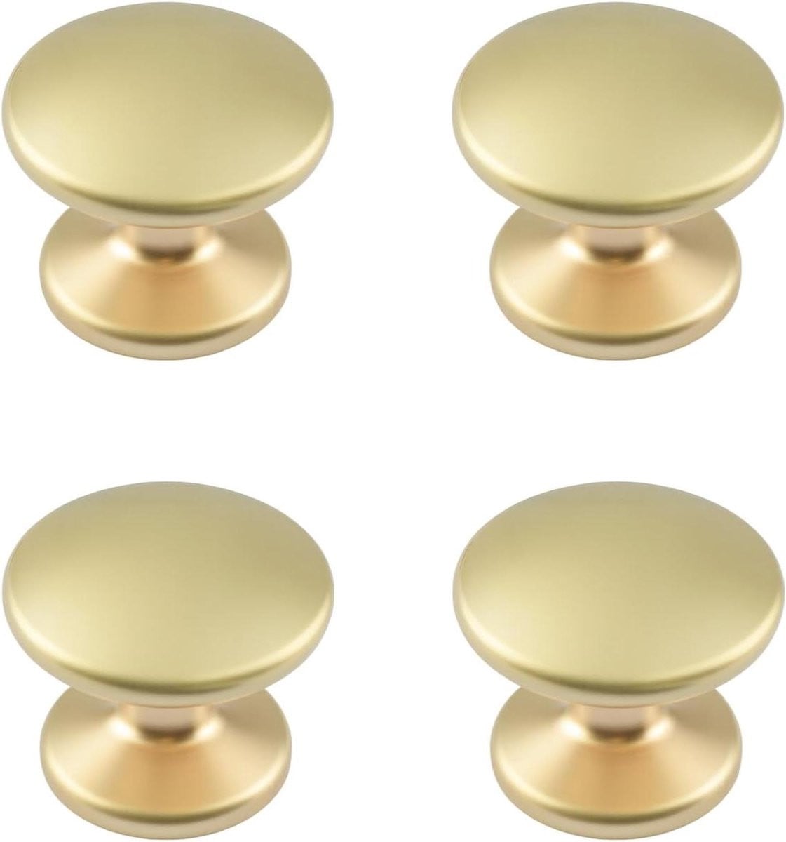 Set van 4 zelfklevende kastknoppen en ladehandgrepen voor het vernieuwen van meubels, goud