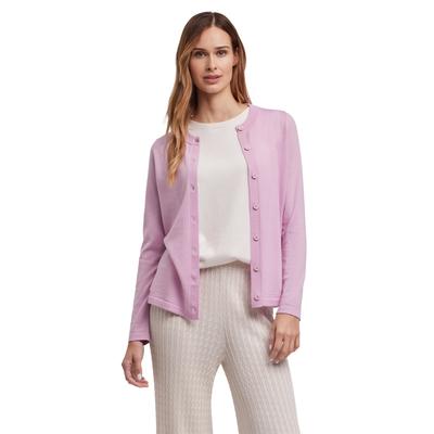 Cardigan FALKE "Pure Merino Wool", Damen, Gr. S, rose water (8287), Strickjacken