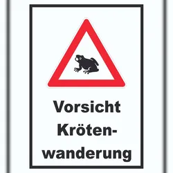 HB-Druck Vorsicht Krötenwanderung Schild A1 (594x841mm)