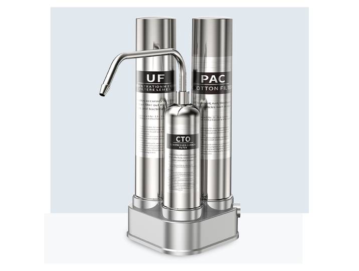Purificateur d'eau en acier inoxydable 304 à 3 étapes, filtre à eau pour Table de cuisine domestique, purificateur d'eau par Ultrafiltration, consommation directe