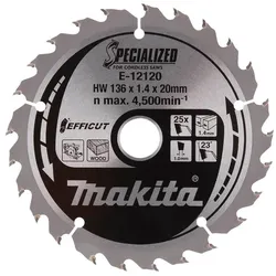 makita Kreissägeblatt E-12120 EFFICUT 136x20x25Z