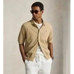 Polo Ralph Lauren für Herren. 710B18514002 Beiges Sport-Hemd (L), Lässig, Baumwolle, Kurzarm