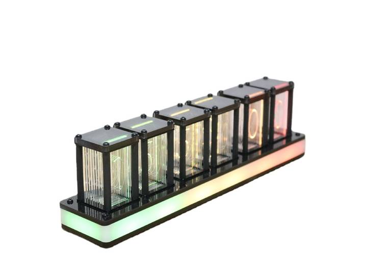 Horloge de table LED numérique RVB silencieuse, tube lumineux bricolage, montre électronique créative, décoration de bureau et accessoires
