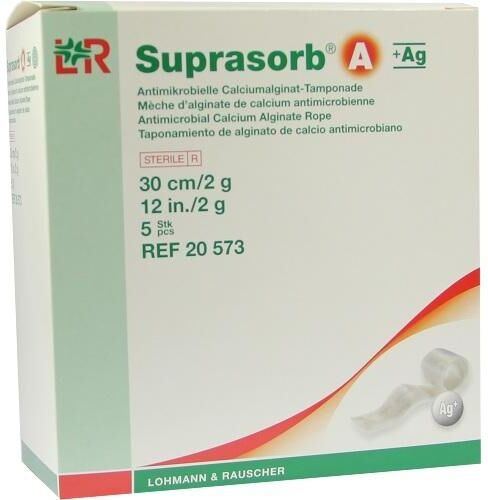Suprasorb A+ag Antimik.cal.alginat Tamp.30cm 2g 5stk
