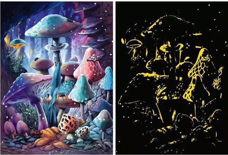 Puzzle Glow in the dark 500 pcs Champignons - Ravensburger