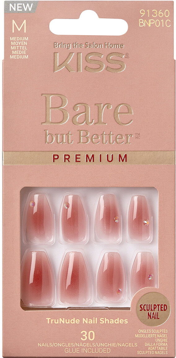 Kiss Bare-But-Better Prem Nails Shine (30 Stück)