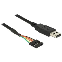 Delock USB Stecker > TTL 6 Pin Pinheader Buchse 5V (USB 2.0), Interne Kabel (PC)