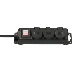 Brennenstuhl 1159950013 Verlängerungskabel 2 m 3 AC-Ausgänge Drinnen/Draußen Schwarz