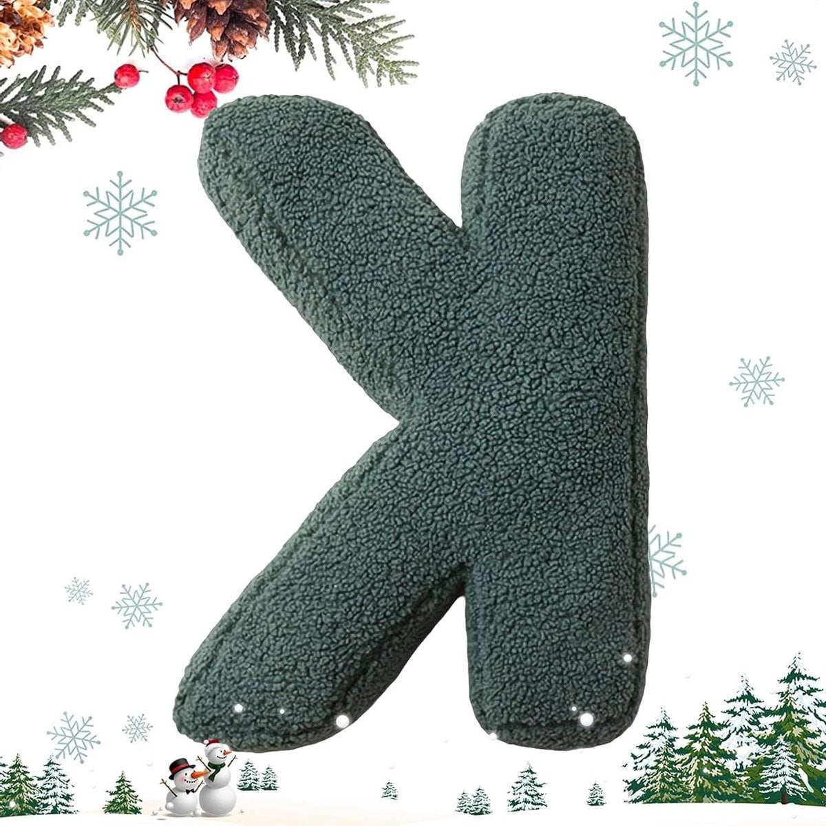 Decoratief Pluche Letterkussen voor Kinderen - Alle 26 Letters - Meerdere Kleuren