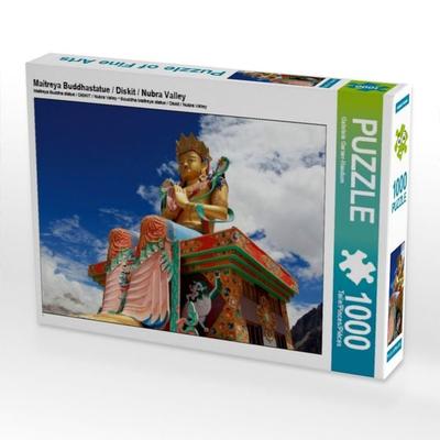 CALVENDO Puzzle Maitreya Buddhastatue / Diskit / Nubra Valley | 1000 Teile Lege-Größe 64x48cm Foto-Puzzle für glückliche Stunden