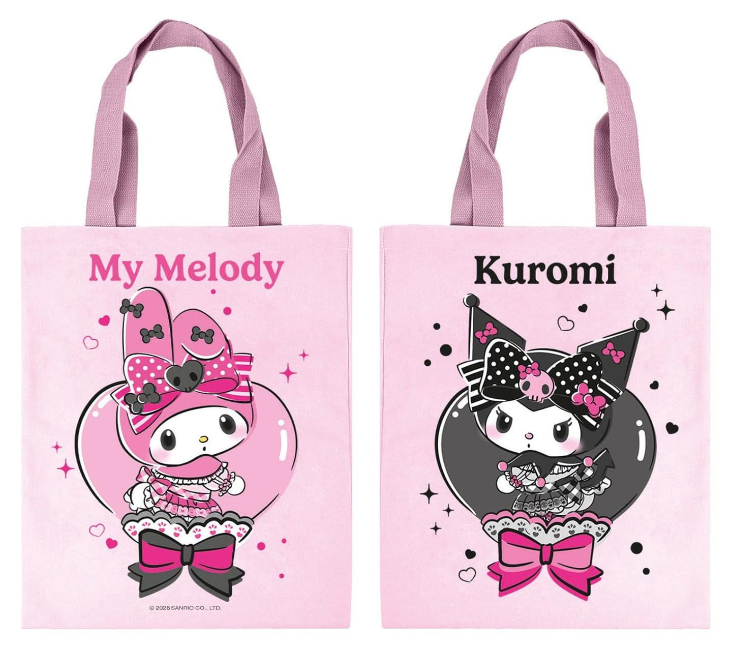 Sakami Merchandise Sanrio Tas met My Melody & Kuromi Design - Roze/Zwart