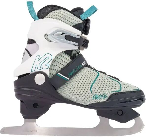 Ice Skates K2 Alexis Boa Figure Women (Grey/Black/Teal - 2.5)  - Grey;Black;Teal - Size: 2.5 UK