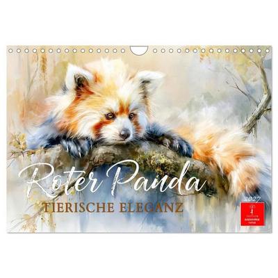 Roter Panda - Tierische Eleganz (Wandkalender 2027 DIN A4 quer), CALVENDO Monatskalender