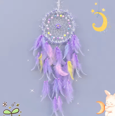 Inspire Picks Handmade Dream Catcher Wind Chime Boho Hanging Wall & Car Decor purple