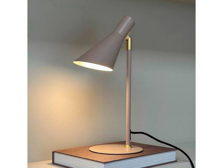 DL12 Lampe à poser Mini Beige/Laiton - Dyberg Larsen - Salon / séjour - Design - Métal - Avec abat-jour