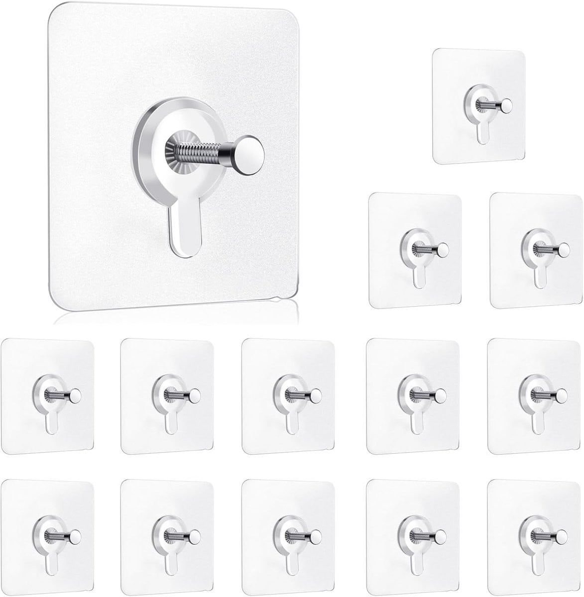 14 Stuks Zelfklevende Wandhaken - Fotohangers zonder Spijkers voor Keuken, Badkamer en Kantoor