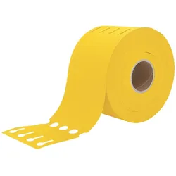CombiCraft Schlaufenetiketten Gelb 250x25mm für Thermo-Transfer-Drucker - 1 Rolle mit 1500 Stück