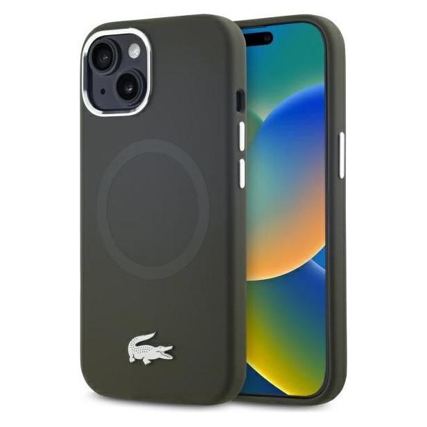 Lacoste LCHMP15SSMAB iPhone 15 6.1" khaki hardcase Silicone Croco Logo MagSafe (Apple iPhone 15) (53199135)