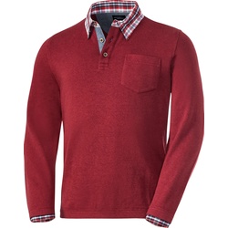 Henson&Henson Herren Pullover mit Hemdkragen