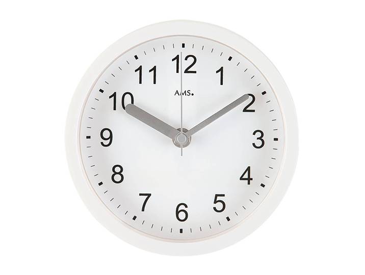 Horloge murale La Marina Matière plastique Ø 16cm Blanc/Blanc