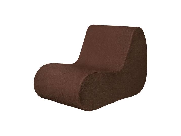 Ferm Living Canapé modulable Rouli center module pure bouclé Chestnut brown