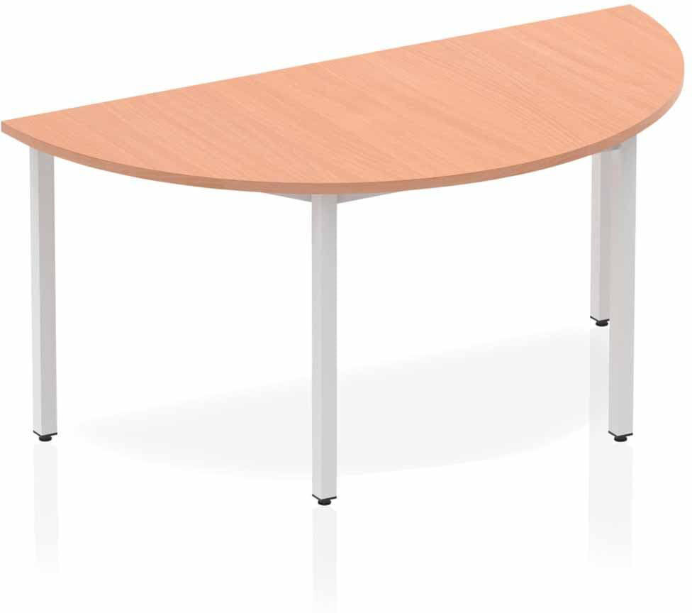 Latitude Run Kyvan 160 cm Half-Circle Conference Table Beech 7