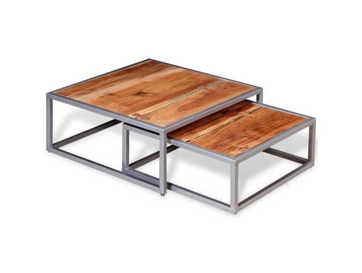 Pack de table basse 2 pièces Bois d'acacia massif(3652)