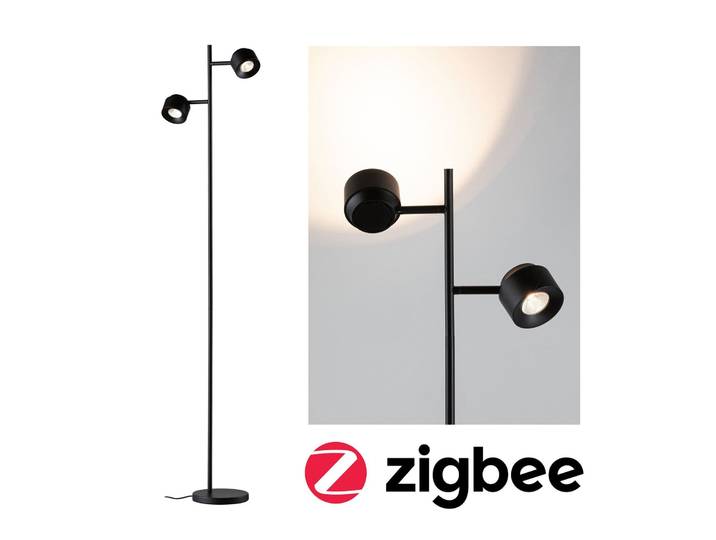 Puric Pane 2 Stehleuchte Zigbee Dim. Schwarz - Paulmann - Wohnzimmer - Modern - Metall