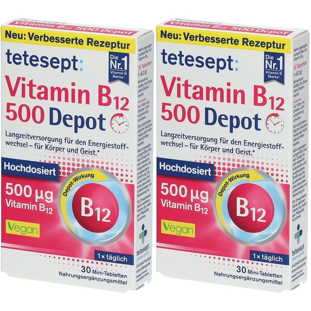 Tetesept Vitamin B12 500 Depot Filmtabletten 2x 2x30 St