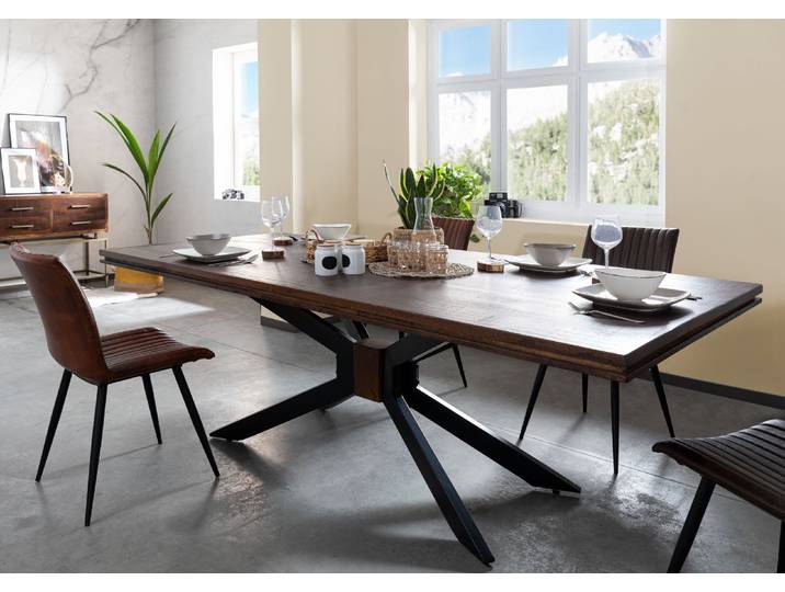 Esstisch Mango 180x107x76 braun lackiert STILMÖBEL #123